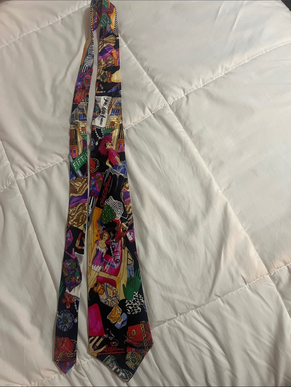Vintage 1990s Nicole Miller Silk Tie - Saks Fifth Avenue Exclusive(#37)